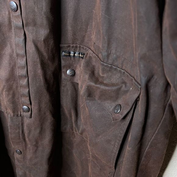 Vintage Australian Outback Oilskin Low Rider Duster Coat XL - Picture 4 of 9